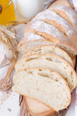Homemade honey bread with wheat bran