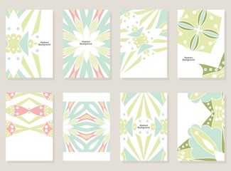 Vector set of abstract cards. Creative art cards.