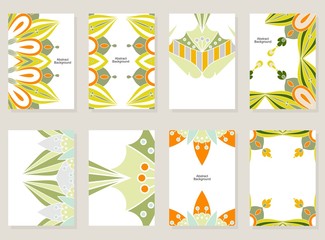 Vector set of abstract cards. Creative art cards.