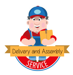 logo of delivery and transportation of goods