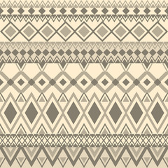 Seamless geometric vector tribal texture. Tribal  Striped vintage boho fashion style pattern background