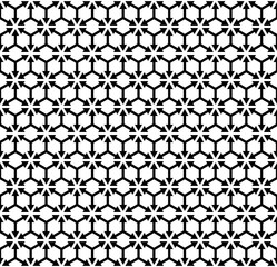 Vector seamless texture. Modern abstract background. Monochrome geometrical pattern with repeating hexagonal tiles.