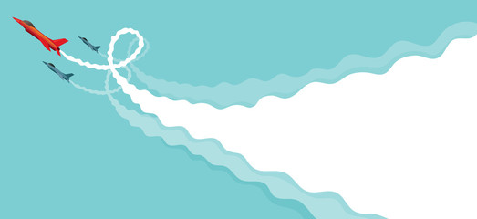 Military Fighter Jets Showing White Trail Smoke, Air Show, Aerobatic Flying, Event