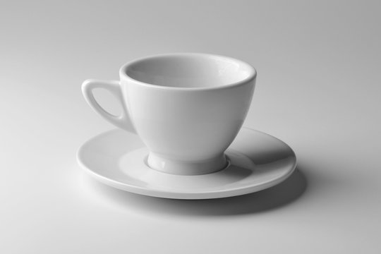 White porcelain coffee cup
