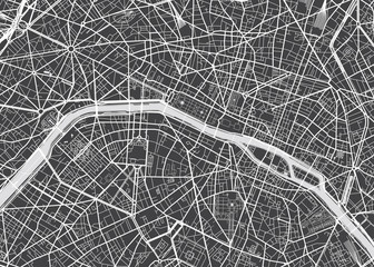 Naklejka premium Vector detailed map Paris