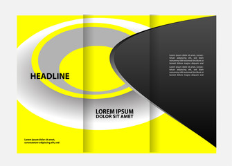Vector modern tri-fold brochure design template
