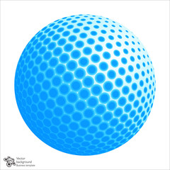 Halftone Circle Graphic_Blue #Vector Background