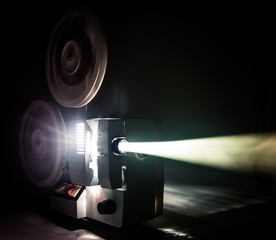 Running Old film projector