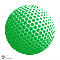 Halftone Circle Graphic_Green #Vector Background