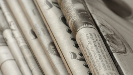 Fototapeta premium pile of newspapers