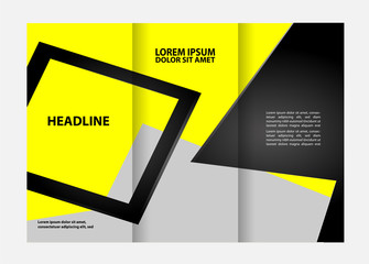 Corporate Tri Fold Brochure vector illustration
