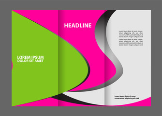 Vector modern tri-fold brochure design template
