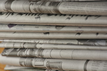 pile of newspapers