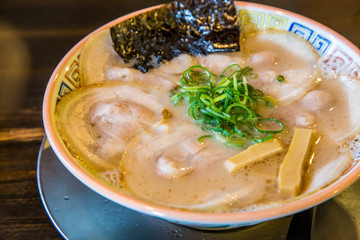 Delicious chashu ramen in Kurume, Fukuoka - close up