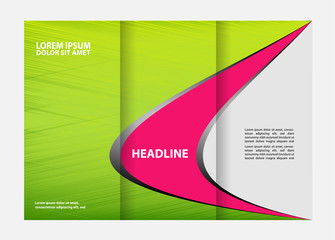Green brochure tri fold template
