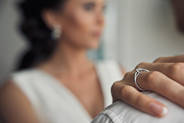 Obraz na płótnie Canvas The wedding ring bride's