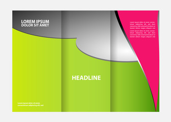 Fototapeta premium Tri fold business brochure vector template 