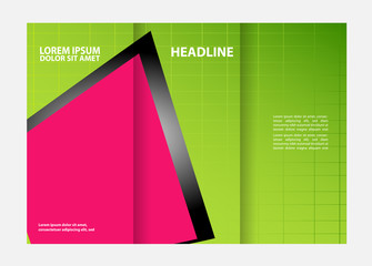 Tri Fold Corporate Brochure vector illustration
