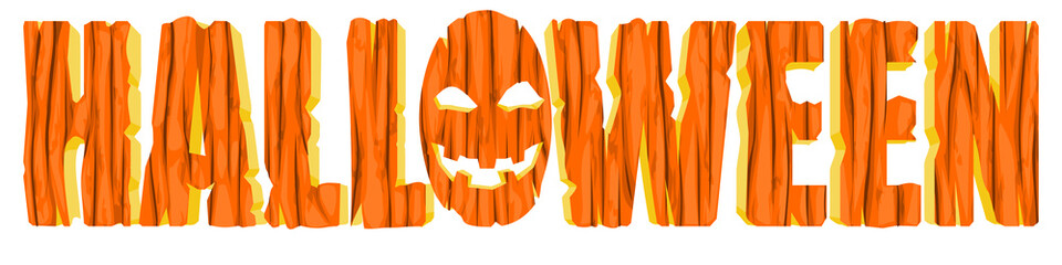 Fototapeta na wymiar Halloween Alphabet with pumpkin texture