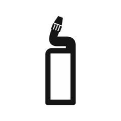 Plastic bottle of drain cleaner icon in simple style on a white background vector illustration