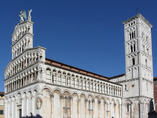 Fototapeta premium Roman Catholic basilica church of San Michele in Foro . Lucca, Italy