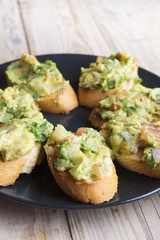 Guacamole with bread