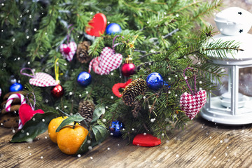 snow candle heart wine bottle