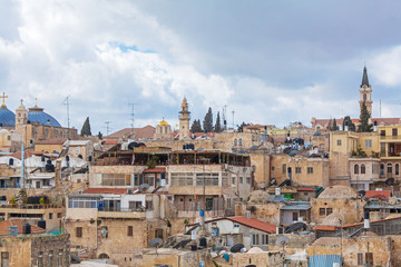 Fototapeta na wymiar Jerusalem Old City Roofs