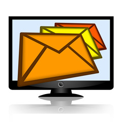 Messages on the screen of computer monitor