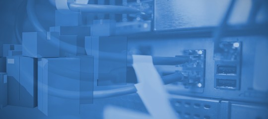 Composite image of stacks of cardboard boxes