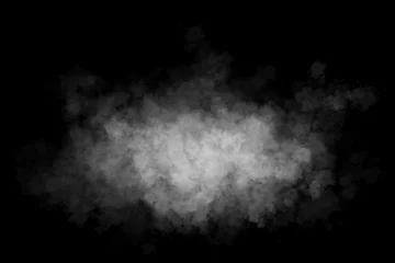 Poster Mist of rook geïsoleerd transparant speciaal effect. Witte bewolking, mist of smog achtergrond. © ket4up