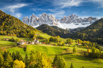 Fototapeta na wymiar Funes Valley, Trentino Alto Adige, Italy