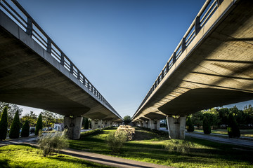 Bridge and modern street in Sant Cugat del Valles