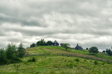 Obraz premium House on the hill landscape