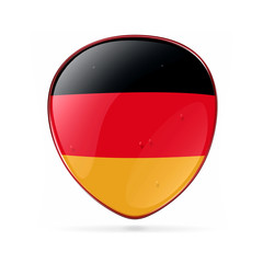 Germany Flag Icon, isolated on white background.