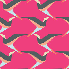 Abstract and contemporary birds seamless surface pattern design