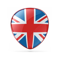 United Kingdom Flag Icon, isolated on white background