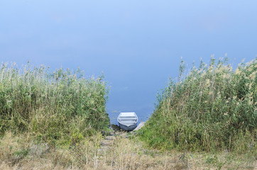 Boat on the river bank