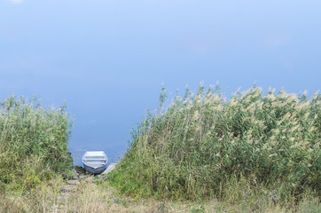 Boat on the river bank