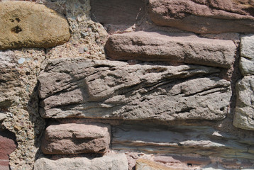 old castle brick wall stone texture