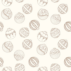 Christmas and New Year seamless pattern