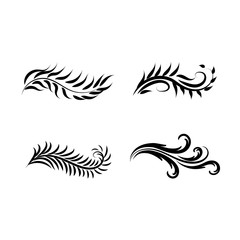 Design swirls isolated on white background