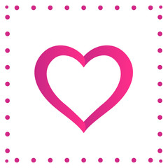 Heart outline isolated on white