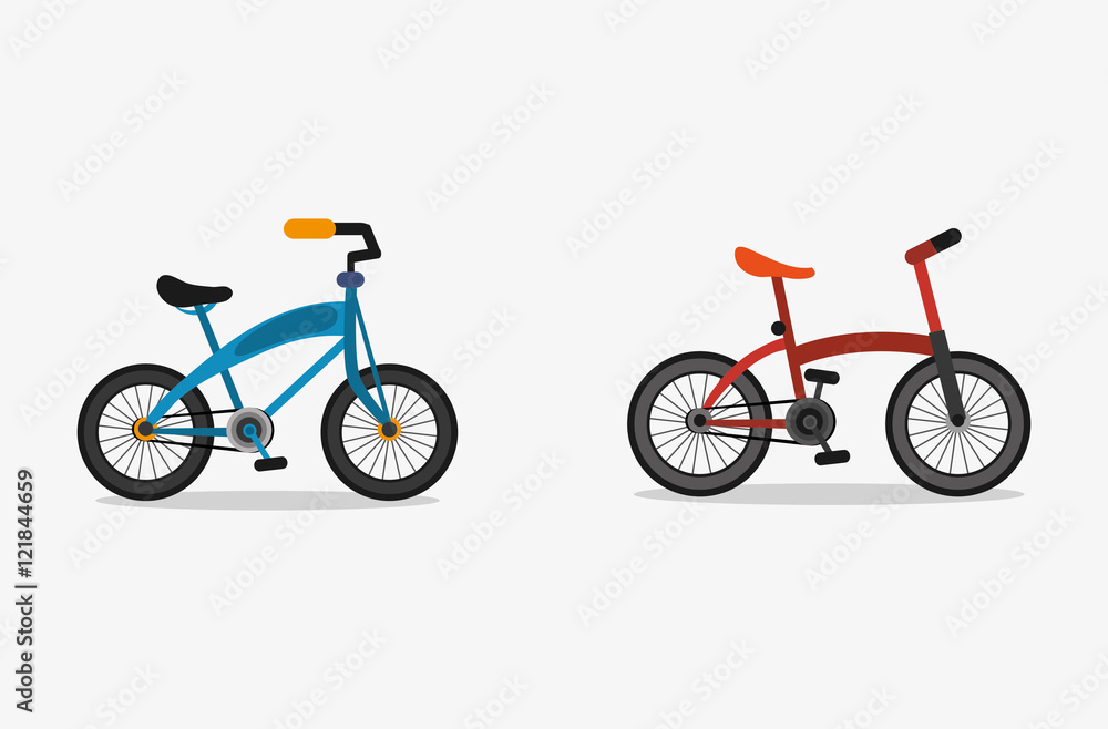 Poster flat design assorted bikes image image vector illustration