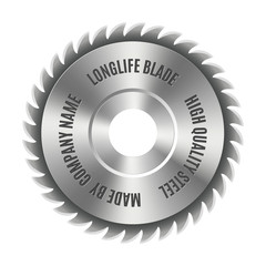 Steel blade for the saw, vector illustration.
