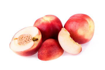 Nectarine fruit isolated on white background
