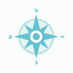 Wind rose compass vector symbol