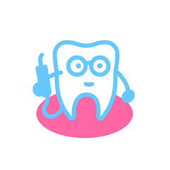 Tooth dentist icon, dental clinic, stomatology logo element, vector illustration