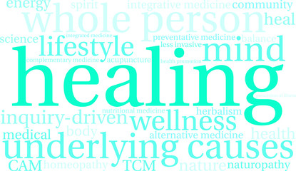 Fototapeta premium Healing Word Cloud