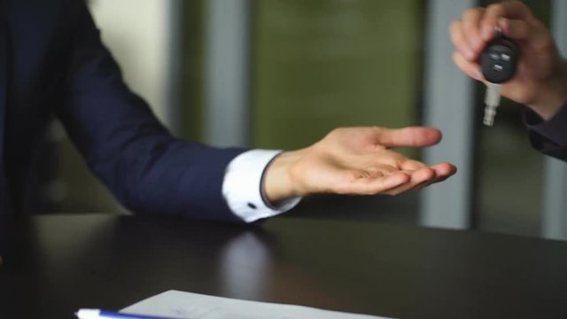 Close up business man signing contract making a deal, classic business
